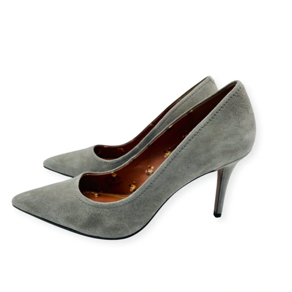 COACH Waverly Suede Leather High Heels Point‎ Toes